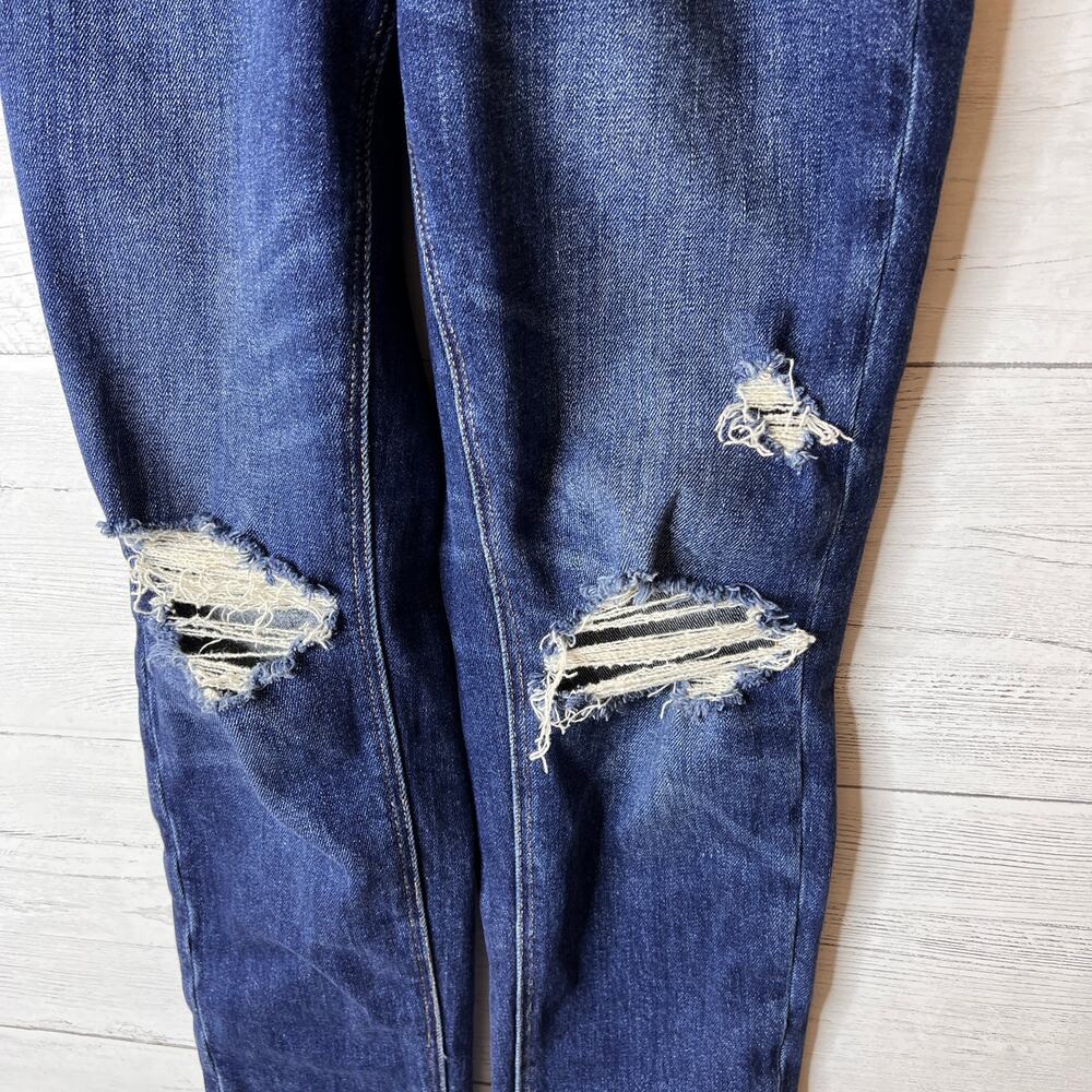 American Eagle Overalls Womens Size XS Tom Girl Stretch Cotton Blend Dark Wash - Picture 11 of 16